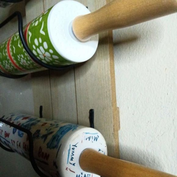 ❤️ Reserved New Set of 3 Anthropologie Rolling Pins and Rolling Pin Holder - Picture 3 of 7